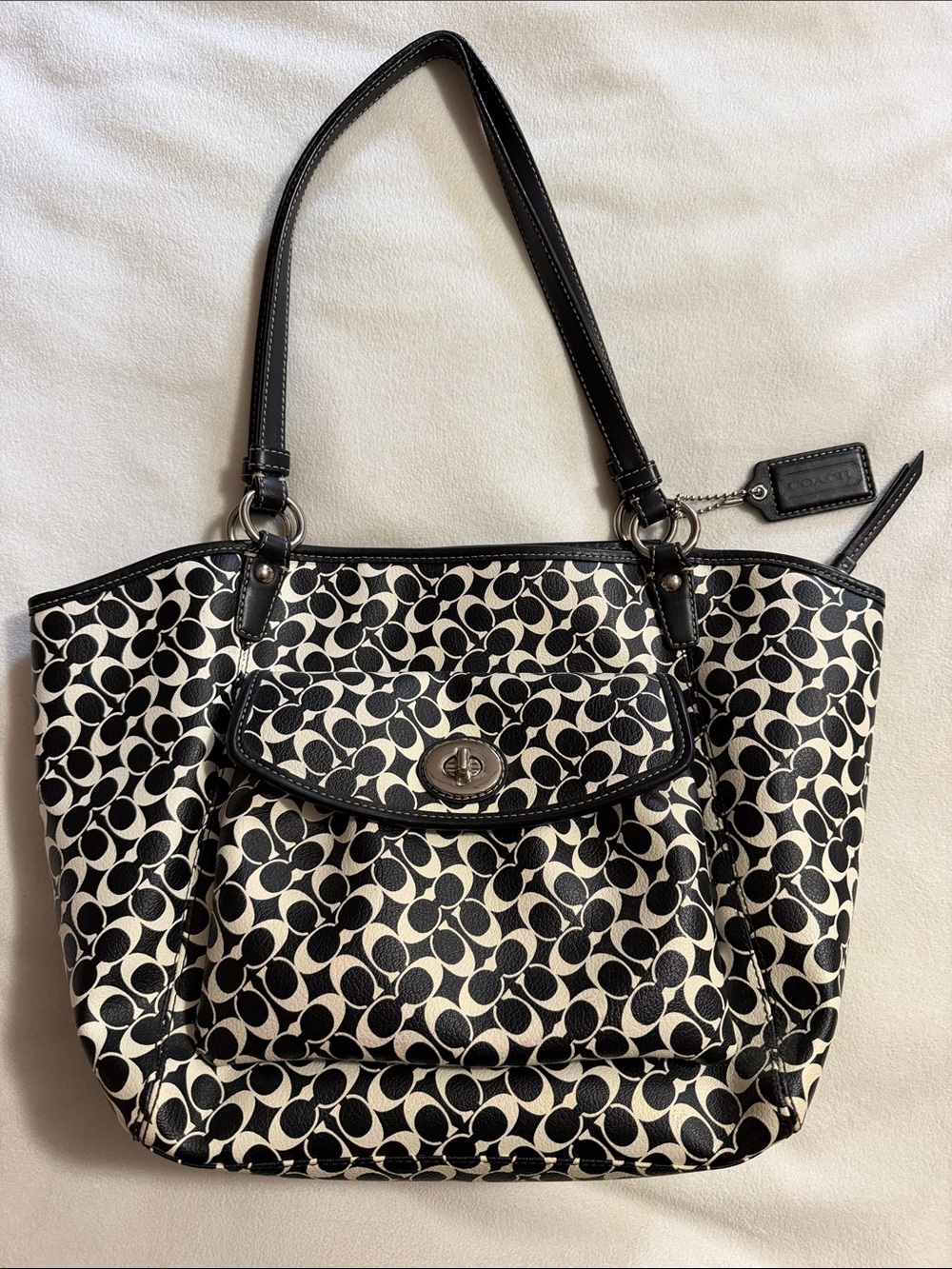 Coach Chelsea Leah Signature Turnlock Tote